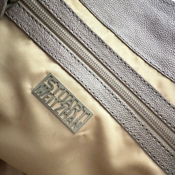 Stuart Weitzman Leather Medium Hobo Shoulder Bag - Picture 5 of 7